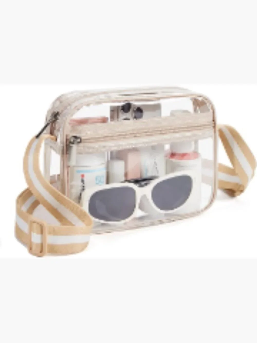 Clear Crossbody Bag for Stadium Events PVC Small Purse with Guitar Strap